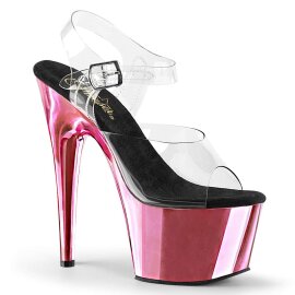 Pleaser ADORE-708 Clear/Baby Pink Chrome EU-35 / US-5