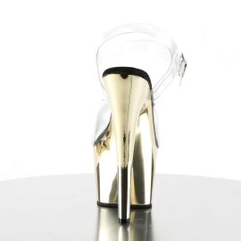 Pleaser ADORE-708 Clear/Gold Chrome EU-41 / US-11