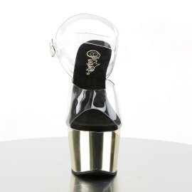 Pleaser ADORE-708 Clear/Gold Chrome EU-37 / US-7