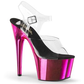 Pleaser ADORE-708 Clear/Hot Pink Chrome EU-35 / US-5
