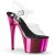 Pleaser ADORE-708 Clear/Hot Pink Chrome EU-37 / US-7