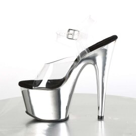 Pleaser ADORE-708 Clear/Silver Chrome EU-35 / US-5