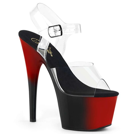 Pleaser ADORE-708BR Clear/Red-Black EU-37 / US-7