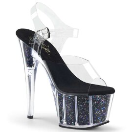 Pleaser ADORE-708CG Clear/Black Confetti Glitter EU-35 /...