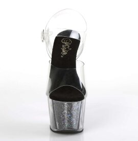 Pleaser ADORE-708CG Clear/Black Confetti Glitter EU-35 /...