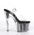 Pleaser ADORE-708CG Clear/Black Confetti Glitter EU-39 / US-9