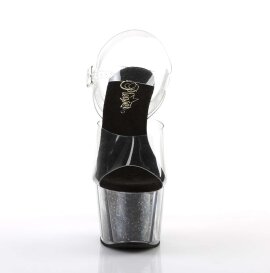 Pleaser ADORE-708G Clear/Black Glitter Inserts EU-35 / US-5