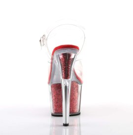 Pleaser ADORE-708G Clear/Red Glitter Inserts EU-41 / US-11