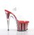 Pleaser ADORE-708G Clear/Red Glitter Inserts EU-36 / US-6