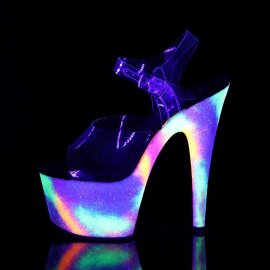 Pleaser ADORE-708GXY Clear/Neon Galaxy Glitter EU-35 / US-5