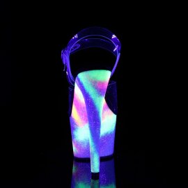 Pleaser ADORE-708GXY Clear/Neon Galaxy Glitter EU-35 / US-5