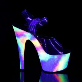 Pleaser ADORE-708GXY Clear/Neon Galaxy Glitter EU-35 / US-5