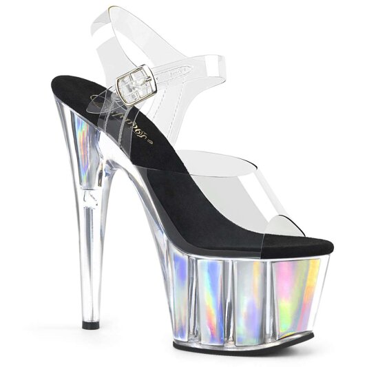 Pleaser ADORE-708HGI Clear/Silver Hologram Inserts EU-35 / US-5