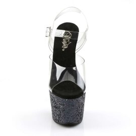 Pleaser ADORE-708LG Clear/Black Multi Glitter EU-35 / US-5