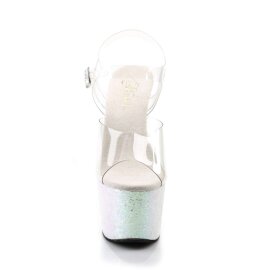Pleaser ADORE-708LG Clear/Opal Multi Glitter EU-35 / US-5