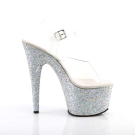 Pleaser ADORE-708LG Clear/Silver Multi Glitter EU-35 / US-5