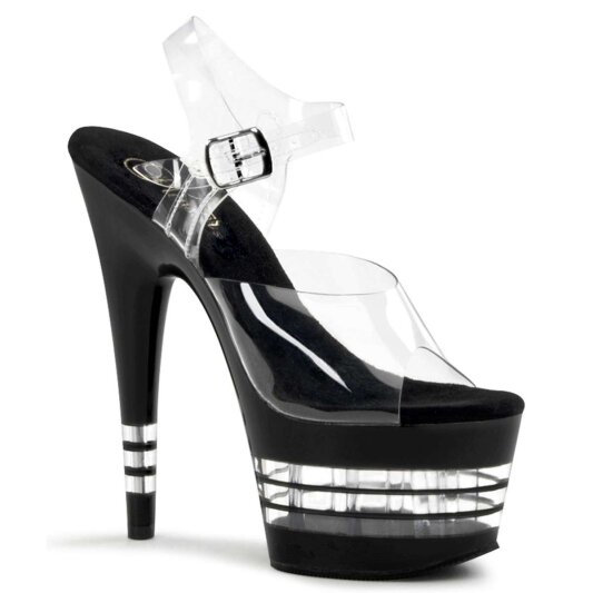 Pleaser ADORE-708LN Clear/Black EU-38 / US-8
