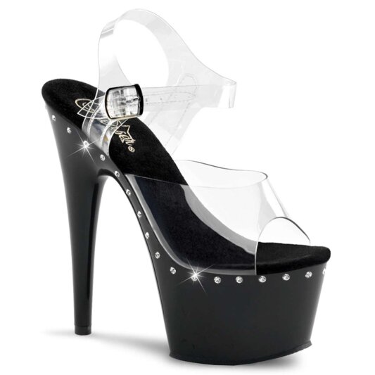 Pleaser ADORE-708LS Clear/Black EU-35 / US-5