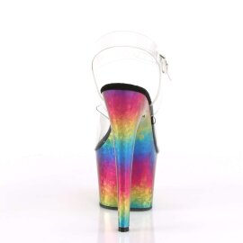 Pleaser ADORE-708MRB Clear/Metallic Rainbow EU-37 / US-7