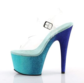 Pleaser ADORE-708OMBRE Clear/Aqua-Blue Ombre EU-36 / US-6