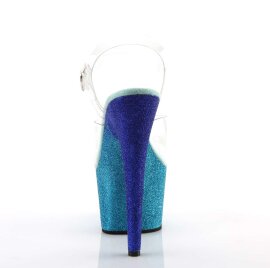 Pleaser ADORE-708OMBRE Clear/Aqua-Blue Ombre EU-36 / US-6