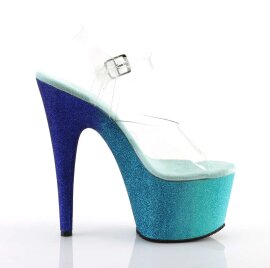 Pleaser ADORE-708OMBRE Clear/Aqua-Blue Ombre EU-36 / US-6