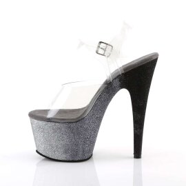 Pleaser ADORE-708OMBRE Clear/Silver-Black Ombre EU-35 / US-5