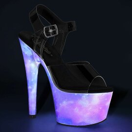 Pleaser ADORE-708REFL Clear/Purple-Blue Reflective EU-35...