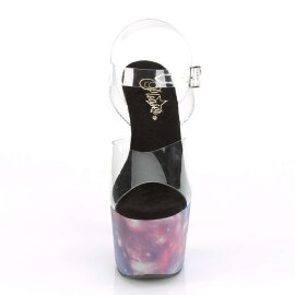 Pleaser ADORE-708REFL Clear/Purple-Blue Reflective EU-35...