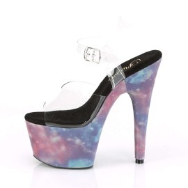 Pleaser ADORE-708REFL Clear/Purple-Blue Reflective EU-35 / US-5