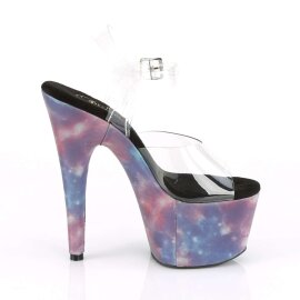 Pleaser ADORE-708REFL Clear/Purple-Blue Reflective EU-36 / US-6