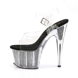 Pleaser ADORE-708SRS Clear/Black SRS EU-41 / US-11