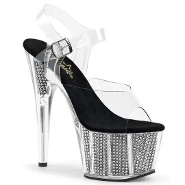 Pleaser ADORE-708SRS Clear/Black SRS EU-35 / US-5