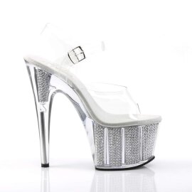 Pleaser ADORE-708SRS Clear/Silver SRS EU-41 / US-11