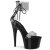 Pleaser ADORE-727RS Platform Sandals Rhinestone Transparent Black EU-39 / US-9 B-Stock