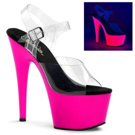 Pleaser ADORE-708UV Clear/Neon Pink EU-35 / US-5