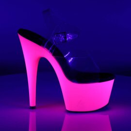 Pleaser ADORE-708UV Clear/Neon Pink EU-39 / US-9