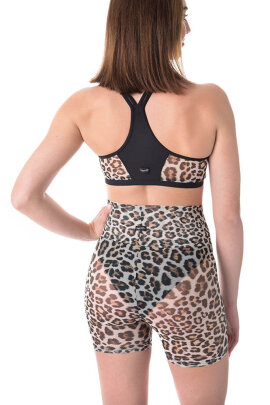 Dragonfly Biker Shorts Zoe Mesh Leopard M