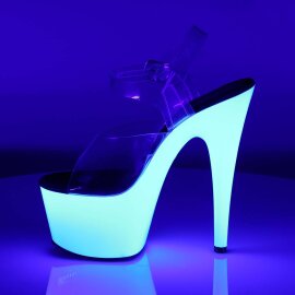 Pleaser ADORE-708UV Clear/Neon White EU-42 / US-12