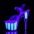Pleaser ADORE-708UVG Clear/Neon Opal Glitter EU-35 / US-5