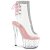 Pleaser STARDUST-1018C-2RS Platform Ankle Boots Transparent Pink EU-35 / US-5