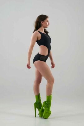 Juicee Peach Bodysuit Boston Black L