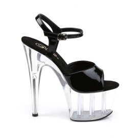 Pleaser ADORE-709 Black Patent/ Clear EU-37 / US-7
