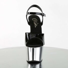 Pleaser ADORE-709 Black Patent/Silver Chrome EU-35 / US-5