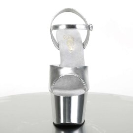 Pleaser ADORE-709 Silver Metallic Pu/Silver Chrome EU-35...