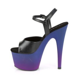 Pleaser ADORE-709BP Black Faux Leather/Blue-Purple Ombre EU-35 / US-5