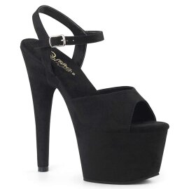 Pleaser ADORE-709FS Black Faux Suede/Black Faux Suede...