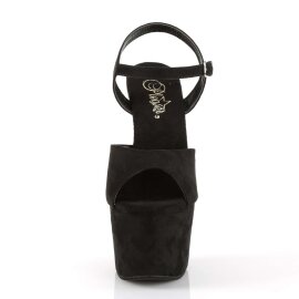 Pleaser ADORE-709FS Black Faux Suede/Black Faux Suede...
