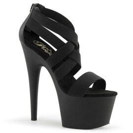 Pleaser ADORE-769 Black Elastic Band-Faux Leather/Black...