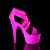 Pleaser ADORE-769UV Neon Hot Pink Elastic Band-Patent/Neon Hot Pink EU-35 / US-5